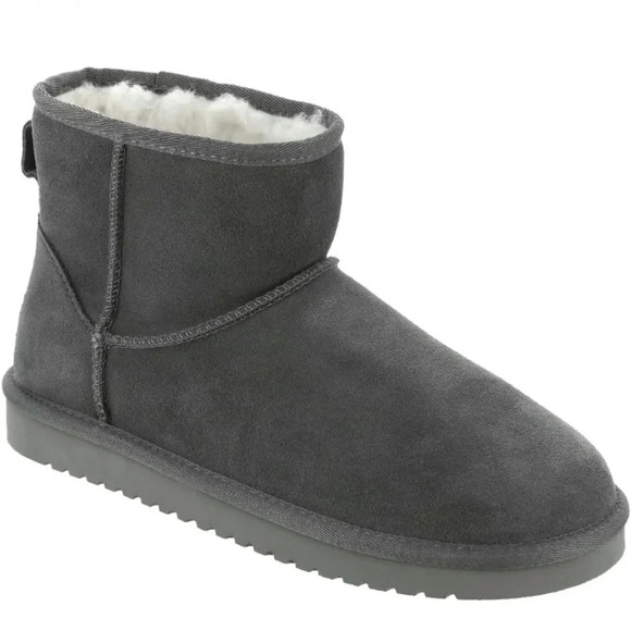 Koolaburra by UGG Koola Mini Casual Comfy Gray Suede Ankle Bootie Boho Indie - Picture 1 of 7